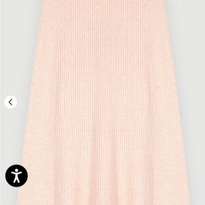 Elegant Pink Maje Ribbed Women's Skirt